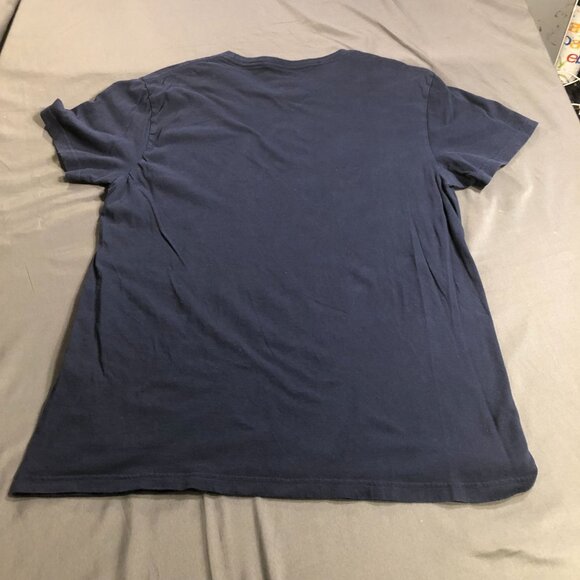 Polo Ralph Lauren Men's Crewneck Tee Shirt Large Navy BLue V-Neck Short Sleeve - Picture 9 of 9